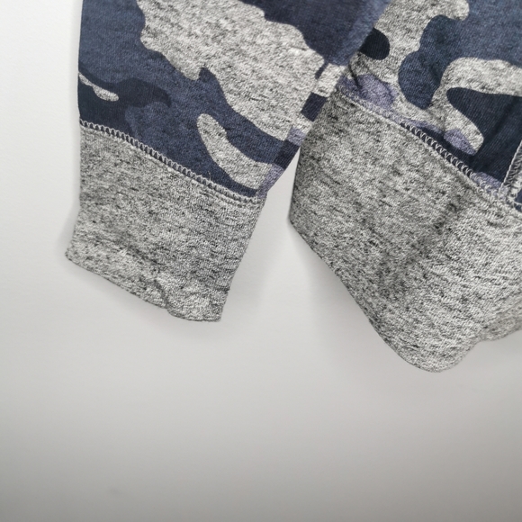 NIKE Camo Blue & Grey Zip Up Hooded Sweater Size Medium - Picture 6 of 8
